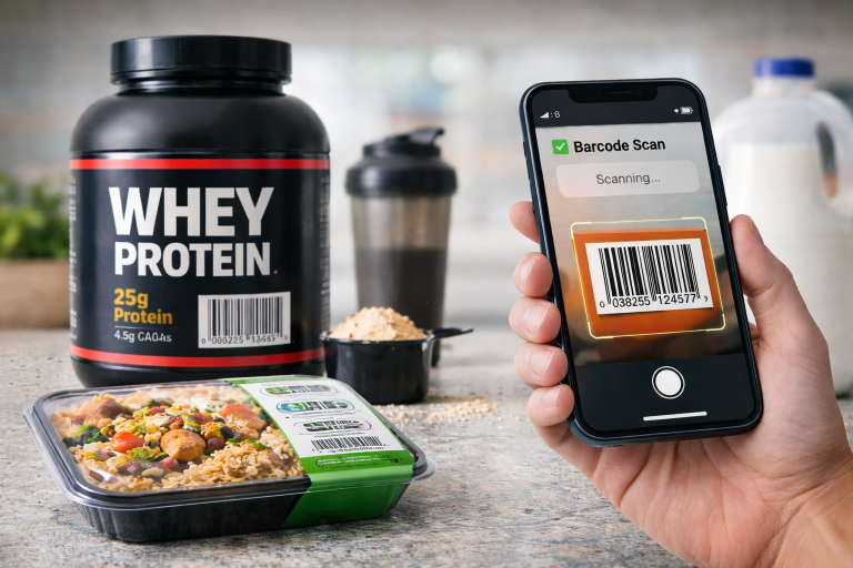 Scan supplement or food label to check if it fits your goals